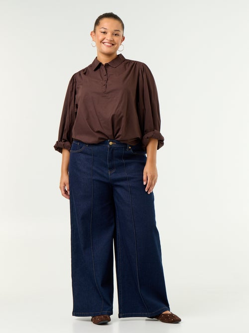 Blusa con mangas abullonadas - Kiabi