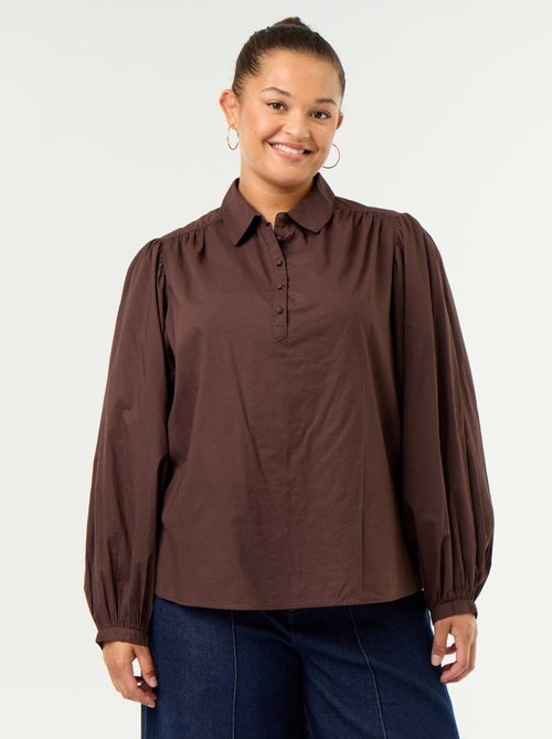 Blusa con mangas abullonadas - Kiabi