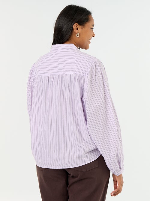 Blusa con mangas abullonadas - Kiabi