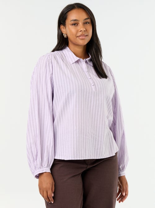 Blusa con mangas abullonadas - Kiabi