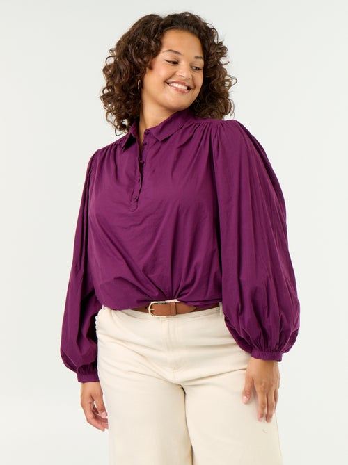Blusa con mangas abullonadas - Kiabi