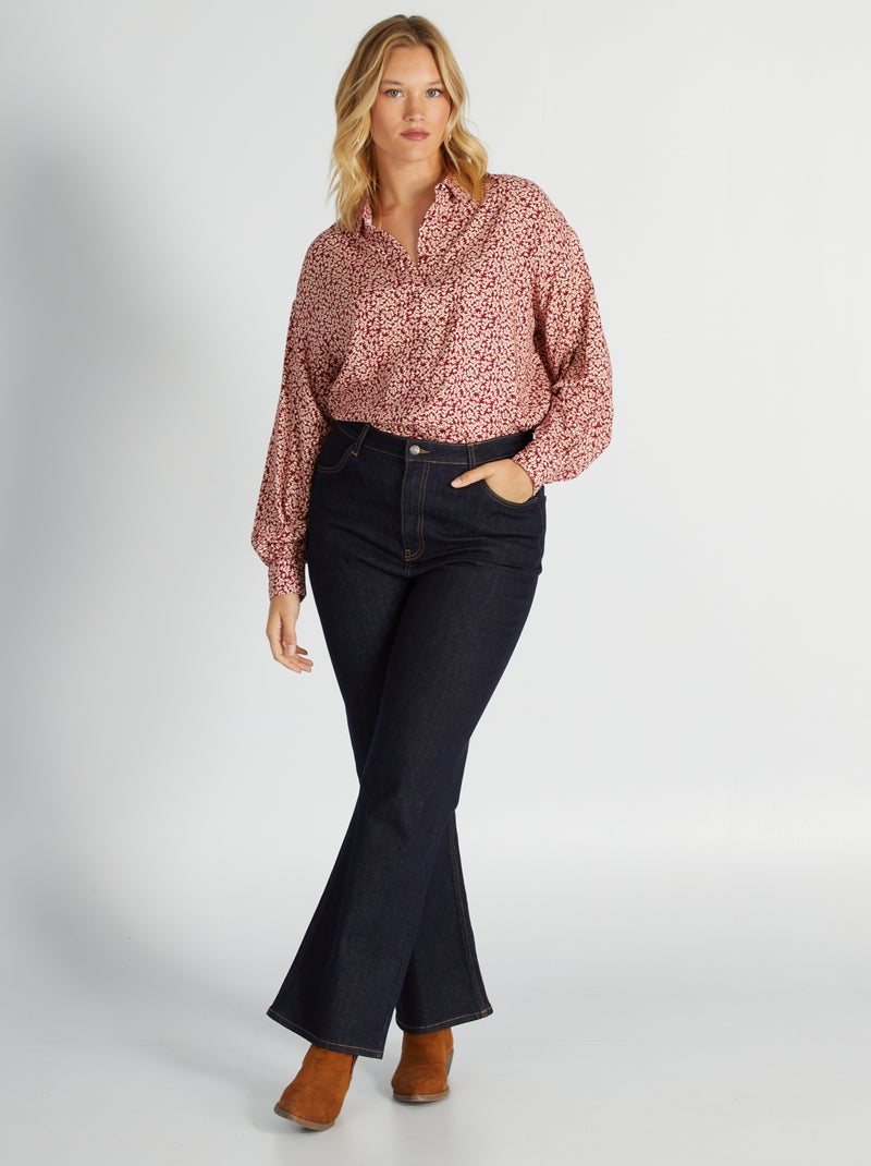 Blusa con motivo ROJO - Kiabi