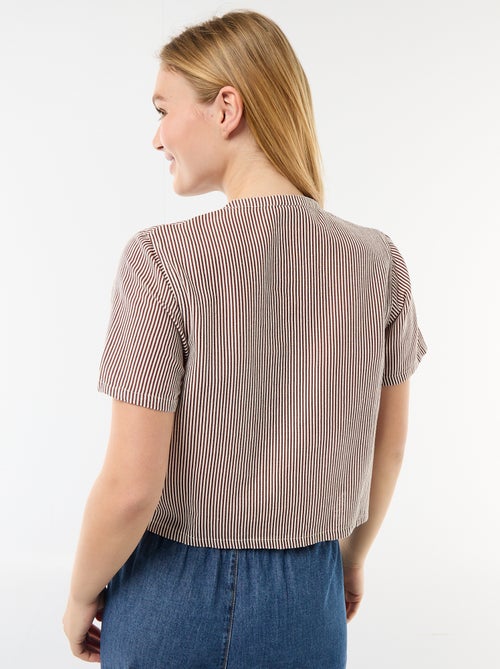 Blusa con nudos - Kiabi