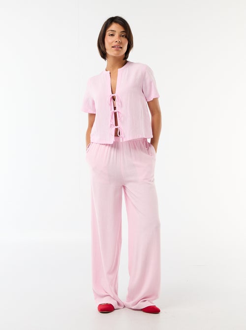 Blusa con nudos - Kiabi