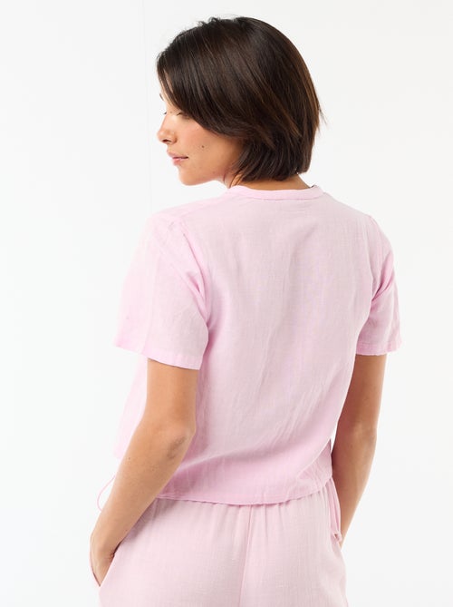 Blusa con nudos - Kiabi