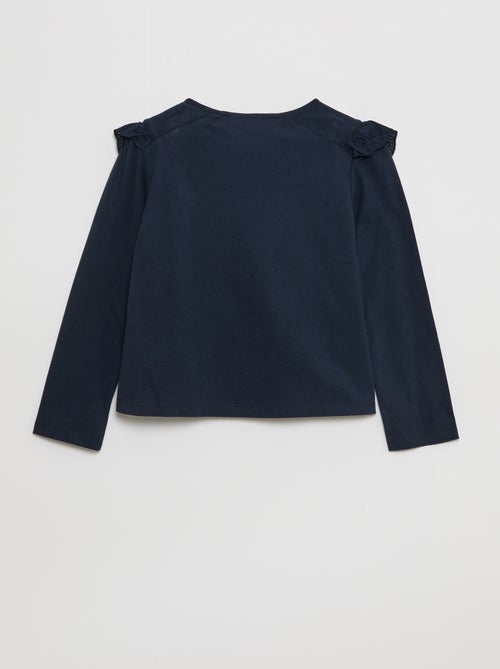 Blusa con pechera y bordado inglés - So Easy - Kiabi