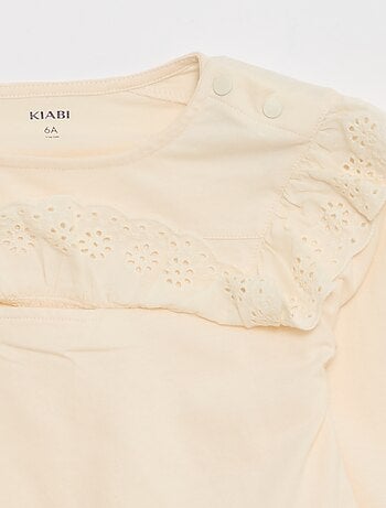Blusa con pechera y bordados ingleses - So Easy