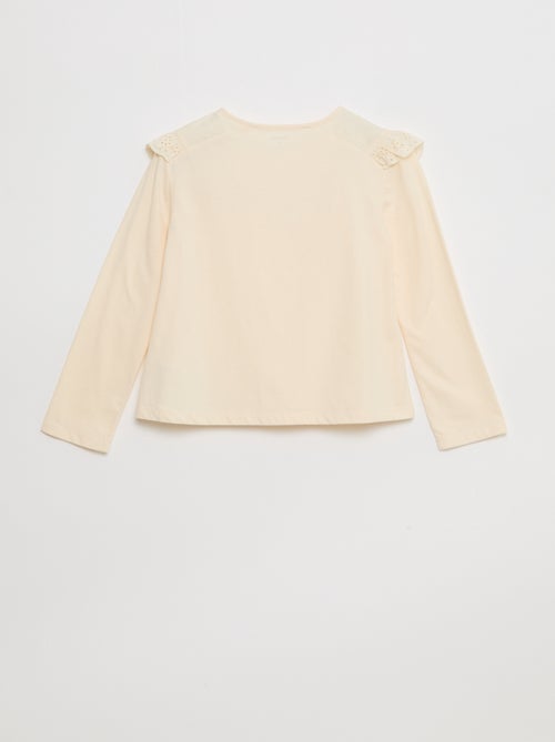 Blusa con pechera y bordados ingleses - So Easy - Kiabi