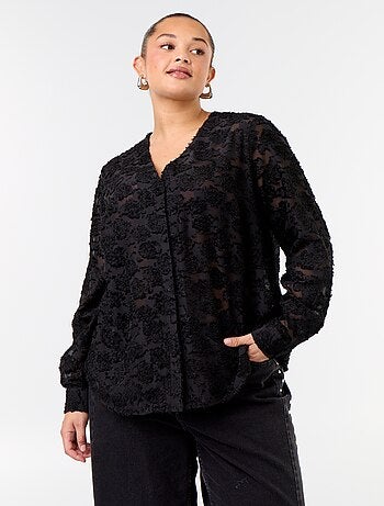 Blusa con plumeti