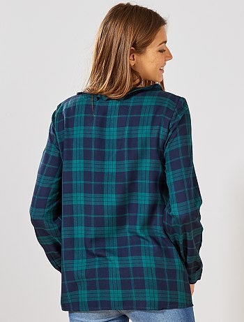 Blusa con volantes a cuadros - Kiabi