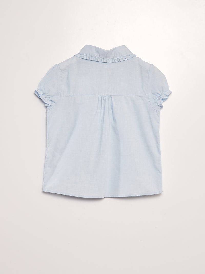 Blusa con volantes AZUL - Kiabi