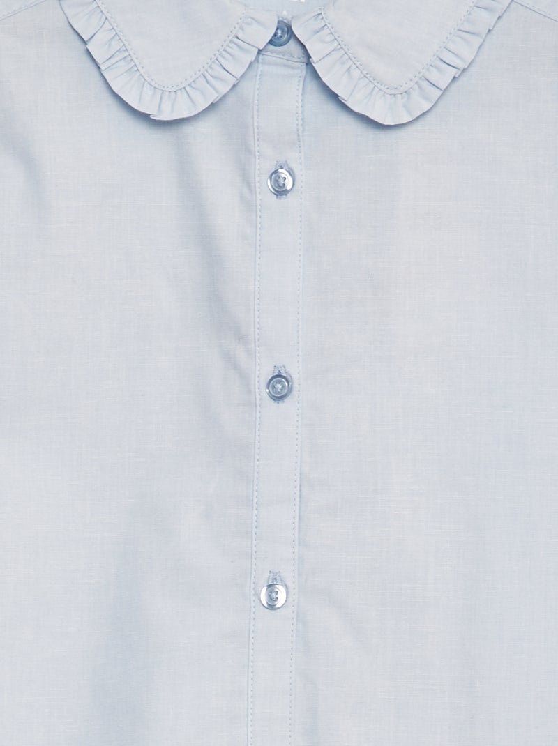 Blusa con volantes AZUL - Kiabi