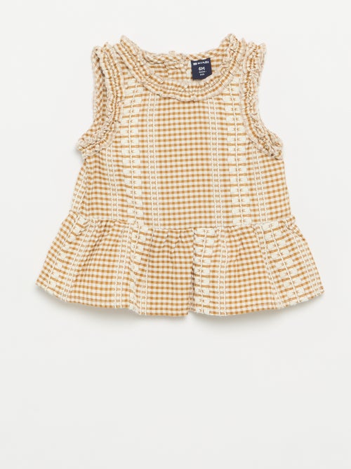 Blusa con volantes en las sisas - Kiabi