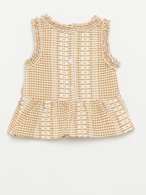 Blusa con volantes en las sisas - Kiabi