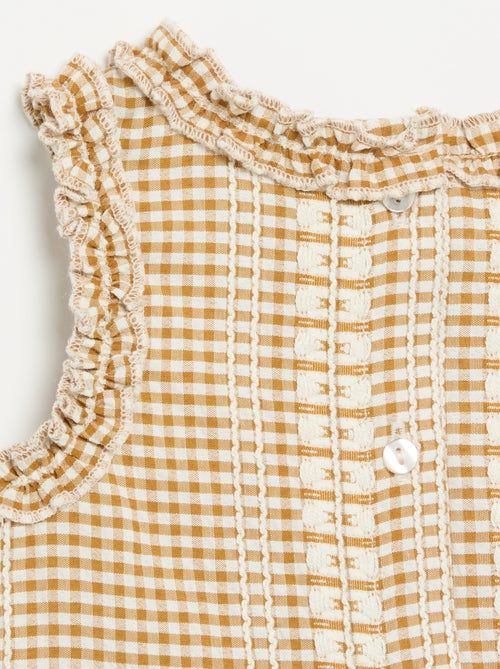 Blusa con volantes en las sisas - Kiabi