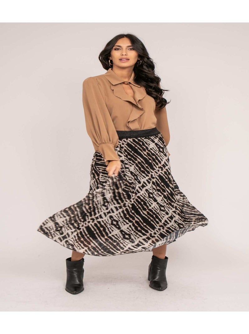 Blusa con volantes OKIER Marrón caramelo - Kiabi