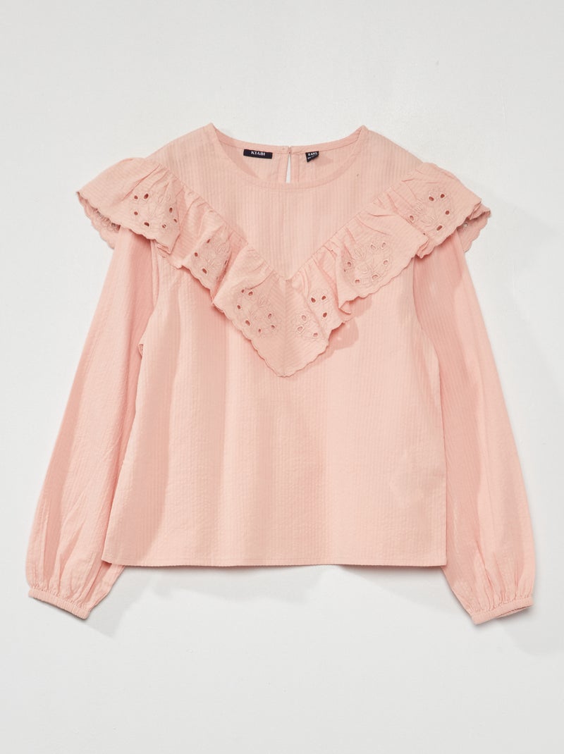 Blusa con volantes ROSA - Kiabi
