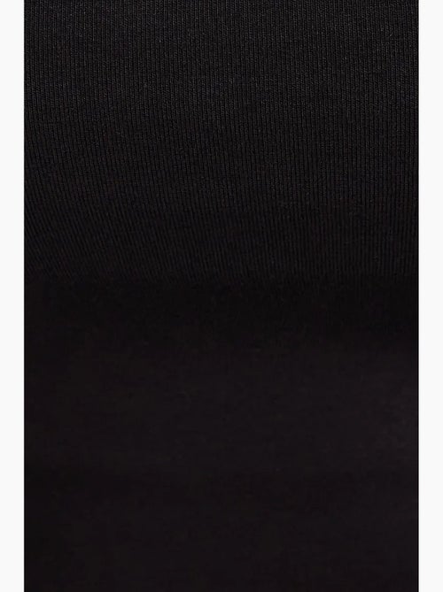 Blusa corta acanalada con cuello redondo hiccup - Kiabi Blusa corta acanalada con cuello redondo hiccup - Kiabi