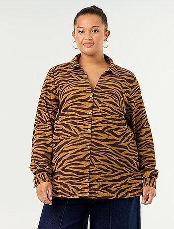 Blusa crepé estampada