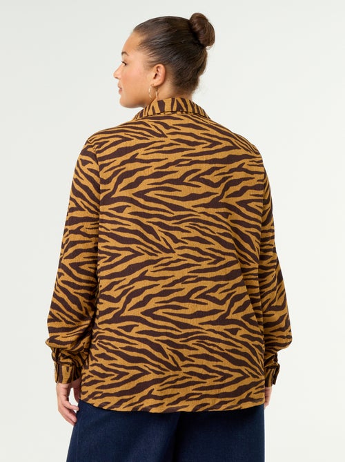 Blusa crepé estampada - Kiabi Blusa crepé estampada - Kiabi