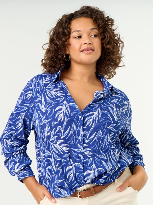 Blusa crepé estampada - Kiabi
