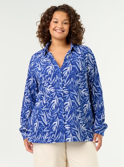 Blusa crepé estampada - Kiabi