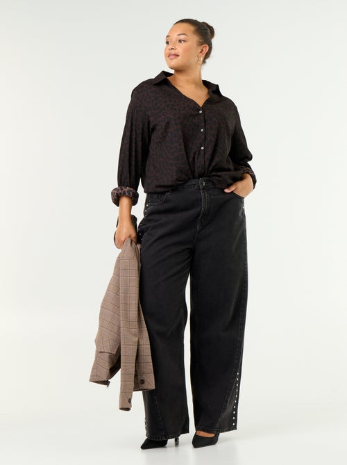 Blusa crepé estampada - Kiabi Blusa crepé estampada - Kiabi