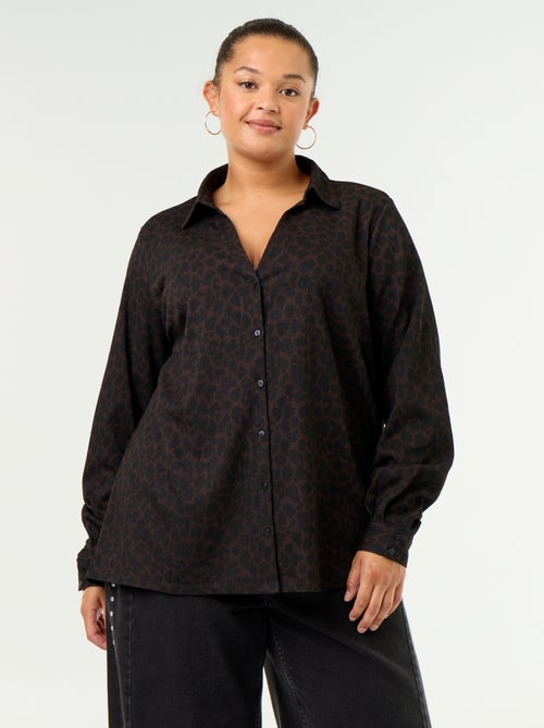 Blusa crepé estampada - Kiabi Blusa crepé estampada - Kiabi