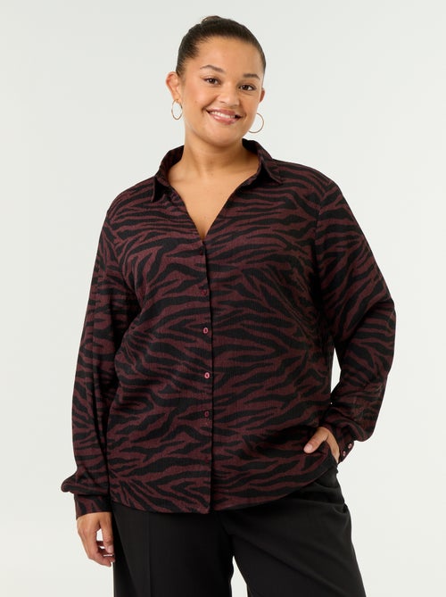 Blusa crepé estampada - Kiabi Blusa crepé estampada - Kiabi
