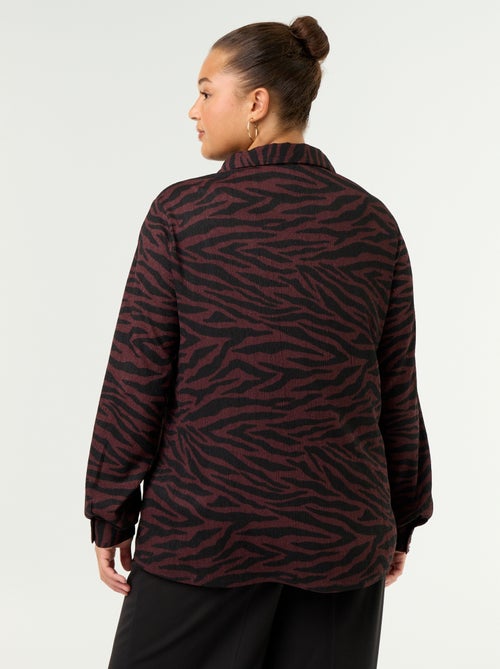 Blusa crepé estampada - Kiabi Blusa crepé estampada - Kiabi