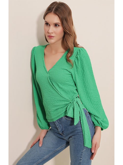 Blusa cruzada elegante - Kiabi Blusa cruzada elegante - Kiabi