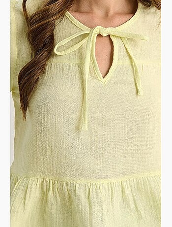 Blusa cuello redondo con detalle de lazo lucci