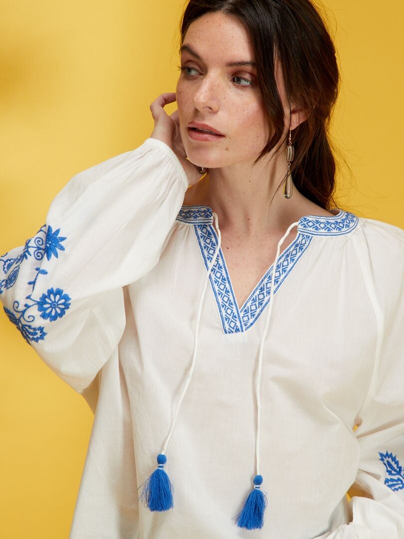 Blusa De Algodon Lino Confort Y Elegancia En El Dia A Dia