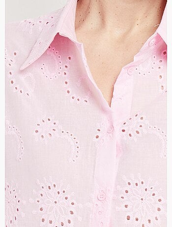 Blusa de algodón con bordado de ojales - AFIBEL