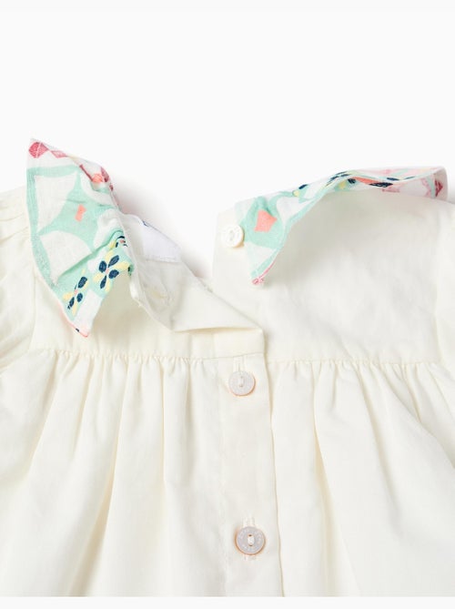 Blusa de algodón + cubrepañal con estampado de azulejos - Kiabi Blusa de algodón + cubrepañal con estampado de azulejos - Kiabi