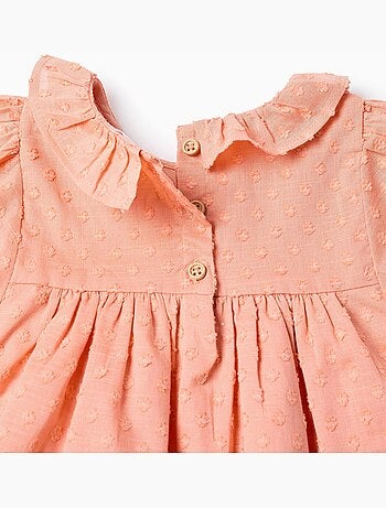 Blusa de algodón + shorts vaqueros con volantes