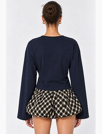 Blusa de algodón y elastano busem