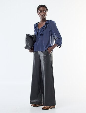 Blusa de amazona en voile transparente
