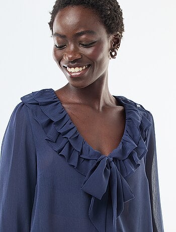 Blusa de amazona en voile transparente