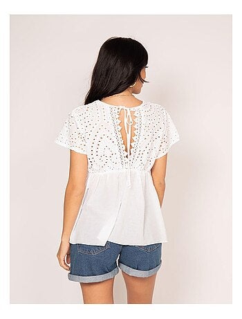 Blusa de broderie inglés FADIA
