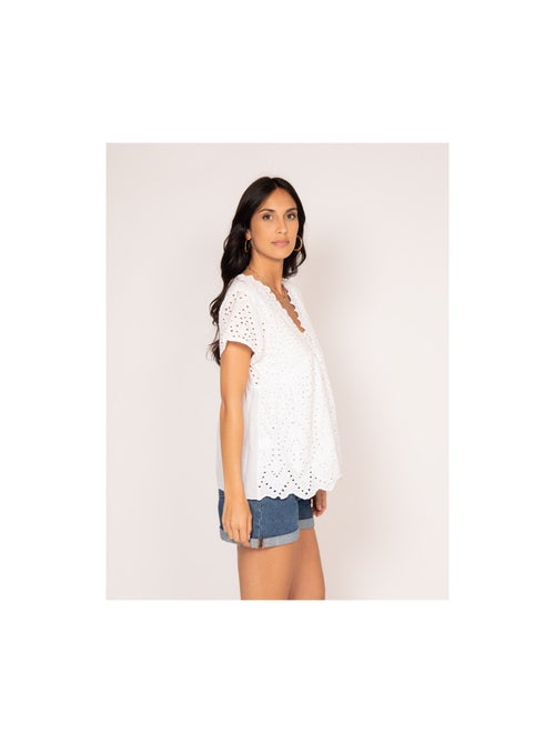 Blusa de broderie inglés FADIA - Kiabi Blusa de broderie inglés FADIA - Kiabi