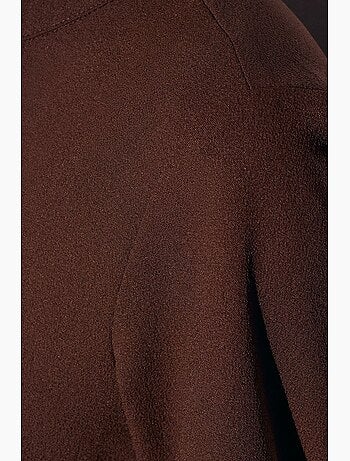 Blusa de crepé cuello mao dilvin