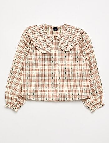 Blusa de cuadros fantasía