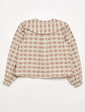 Blusa de cuadros fantasía