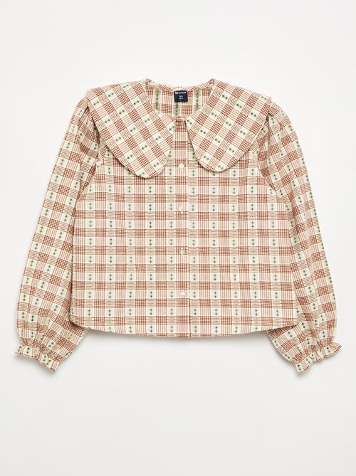 Blusa de cuadros fantasía - Kiabi