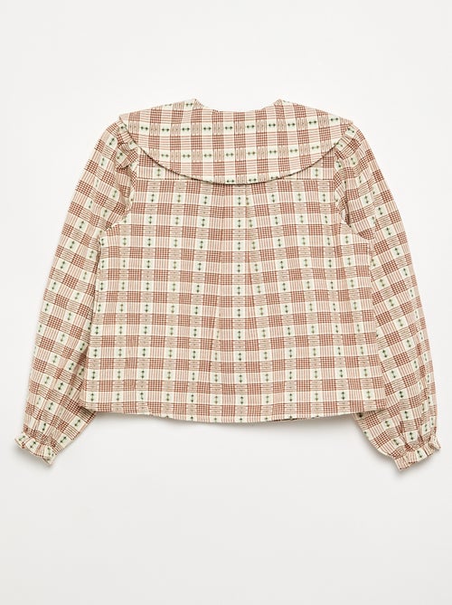 Blusa de cuadros fantasía - Kiabi