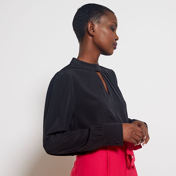 blusa cuello alto mujer
