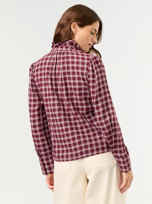 Blusa de cuello alto con volantes - Kiabi Blusa de cuello alto con volantes - Kiabi