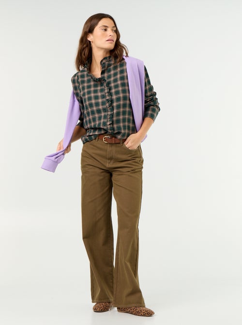 Blusa de cuello alto con volantes - Kiabi Blusa de cuello alto con volantes - Kiabi