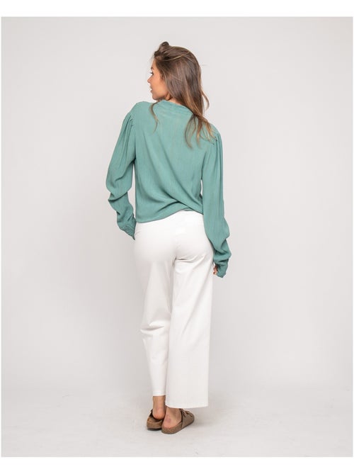 Blusa de cuello en V lurex OZAME - Kiabi Blusa de cuello en V lurex OZAME - Kiabi